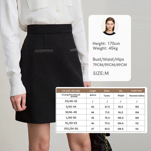 Load image into Gallery viewer, Mini Skirt 2026 Spring New Elegant Commuter Versatile Short Skirt A-Line Color-blocking Splicing Women's Clothing 12621021
