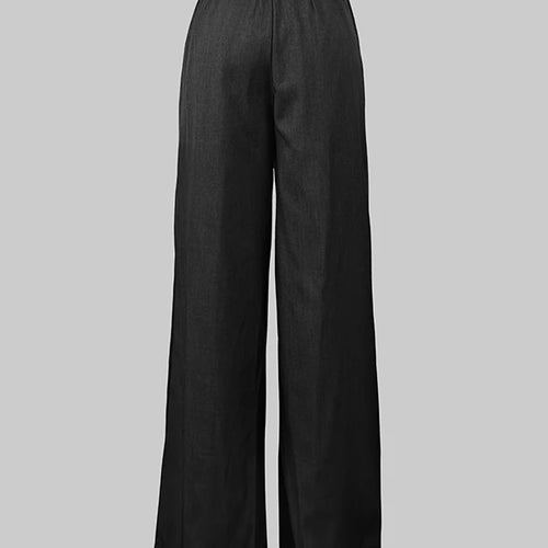 Load image into Gallery viewer, Trendy Women&#39;s Suit Pants Autumn Spring Loose Wide Leg Asymmetric Solid Color Split-Joint High Waisted Formal Trousers
