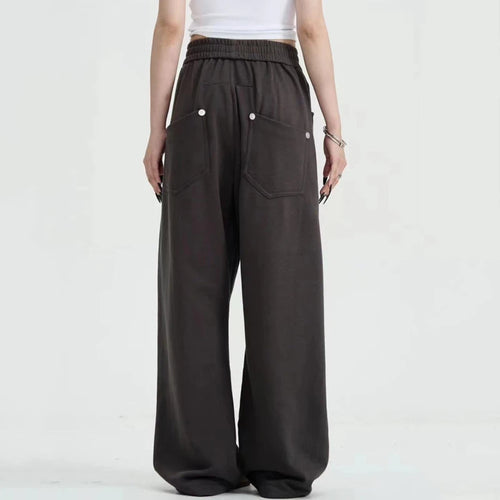 Load image into Gallery viewer, Men's Sweatpants Casual Elastic Waist Pants American Street Style Straight Leg Trendy  Loose Solid Color Menwear 9W1739
