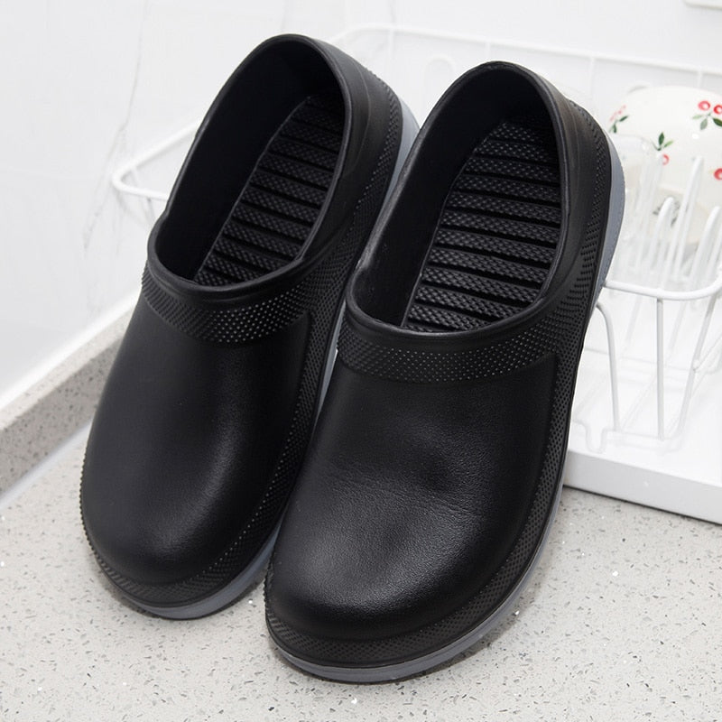 Hotel Kitchen Men's Shoes Non-slip Waterproof Oil-proof Work Shoes Breathable Resistant Kitchen Cook Chef Shoes Plus Size 49
