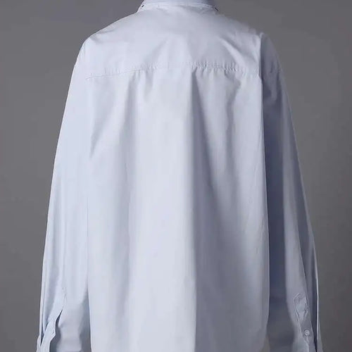 Load image into Gallery viewer, Women Blue Bandage Big Size Elegant Blouse New Stand Collar Long Sleeve Shirt Fashion Tide Spring Autumn 2025 CPG2855
