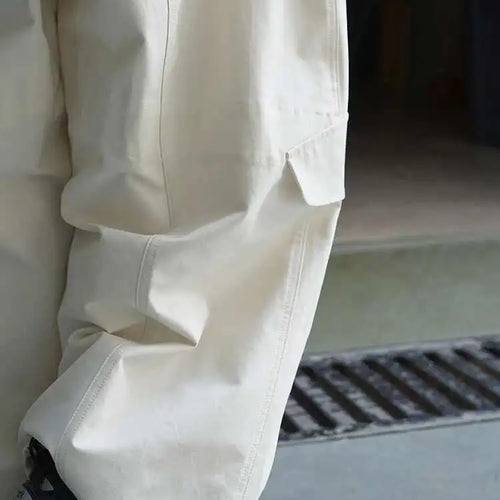 Load image into Gallery viewer, High Waist Blue White Brief Pocket Wide Leg Casual Pants New Trousers Women Fashion Tide Spring Autumn 2025 1DH9590
