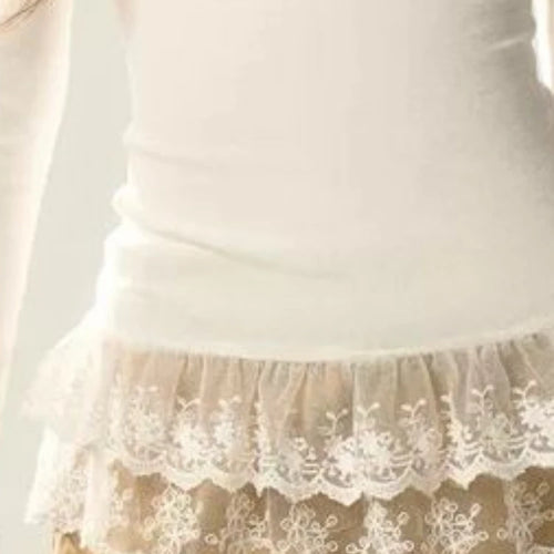 Load image into Gallery viewer, Y2k Aesthetic Women Cotton Casual T-shirt Streetwear Lace Patchwork Grunge Tshirts Harajuku Sweet White Basic Fairy Tee Femme
