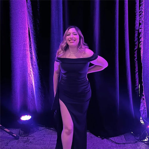 Load image into Gallery viewer, Elegant Off-shoulder High Split Maxi Dress Women Fashion Strapless Sleeveless Backless Bodycon Club Party Sexy Dress
