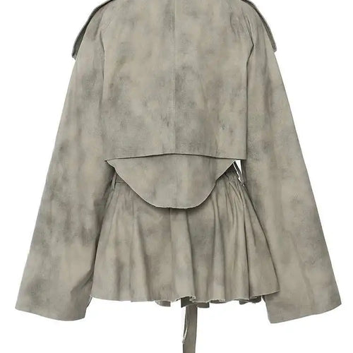 Load image into Gallery viewer, Printed Jacket Drawstring Half-body Skirt Two Pieces Suit New Lapel Long Sleeve Women Fashion Spring Autumn 2025 1DH7478
