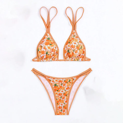 Load image into Gallery viewer, Summer Swimsuit 2024 Beach Outfit for Women Brazilian Bikini Women Swimwear Push Up Bikini Set Ring Bathing Suit S-XL
