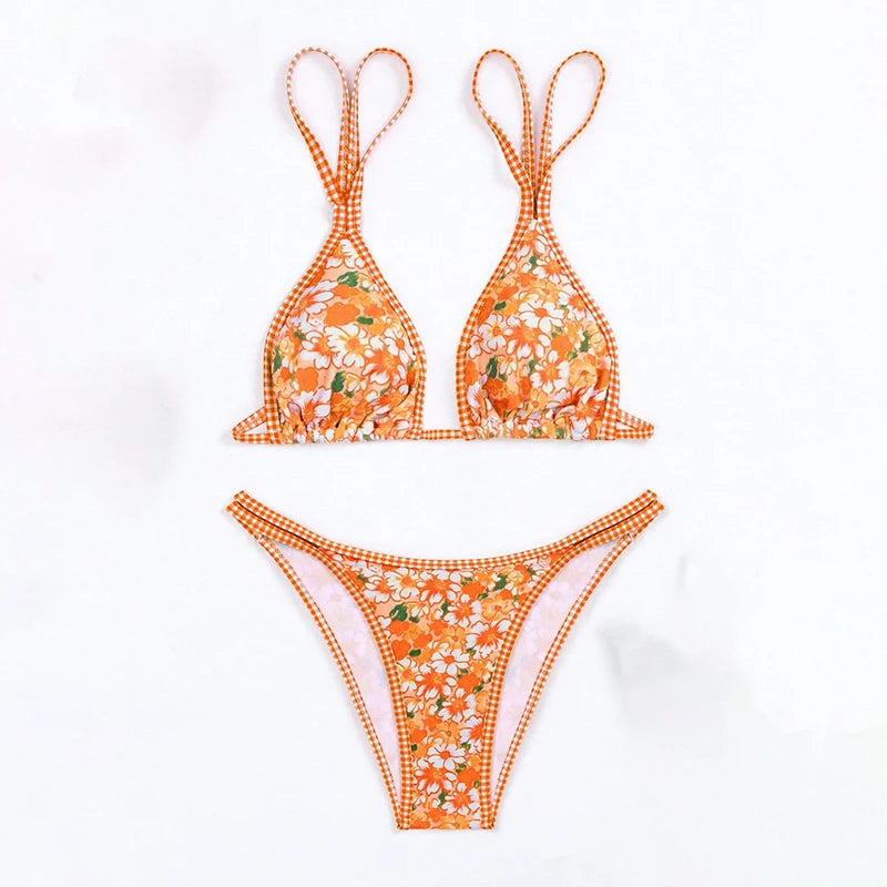 Summer Swimsuit 2024 Beach Outfit for Women Brazilian Bikini Women Swimwear Push Up Bikini Set Ring Bathing Suit S-XL