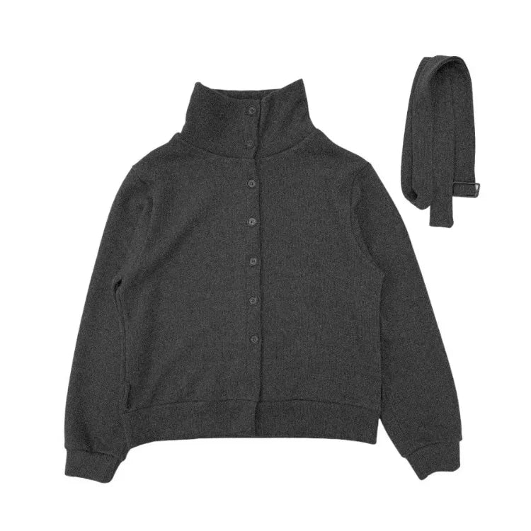 Knitting Cardigan Coats Women's Clothing Turtleneck Bandage Sueter Mujer Casual Fashion Pull Femme Loose Korean Sweater Jackets