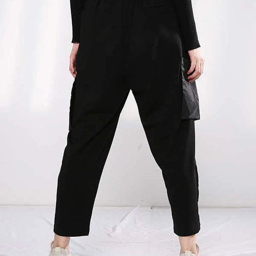 Load image into Gallery viewer, High Elastic Waist Pocket Leisure Long Black  Harem Trousers New Loose Fit Pants Women Fashion Spring Autumn 2025 1Y48701
