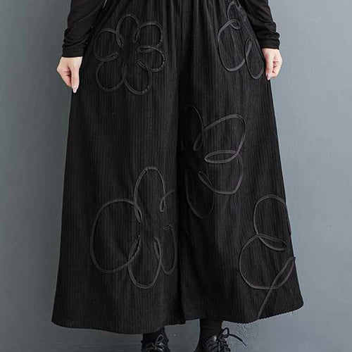 Load image into Gallery viewer, High Elastic Waist Black Printed Long Wide Leg Casual Pants New Trousers Women Fashion Tide Spring Autumn 2025 1LD1510
