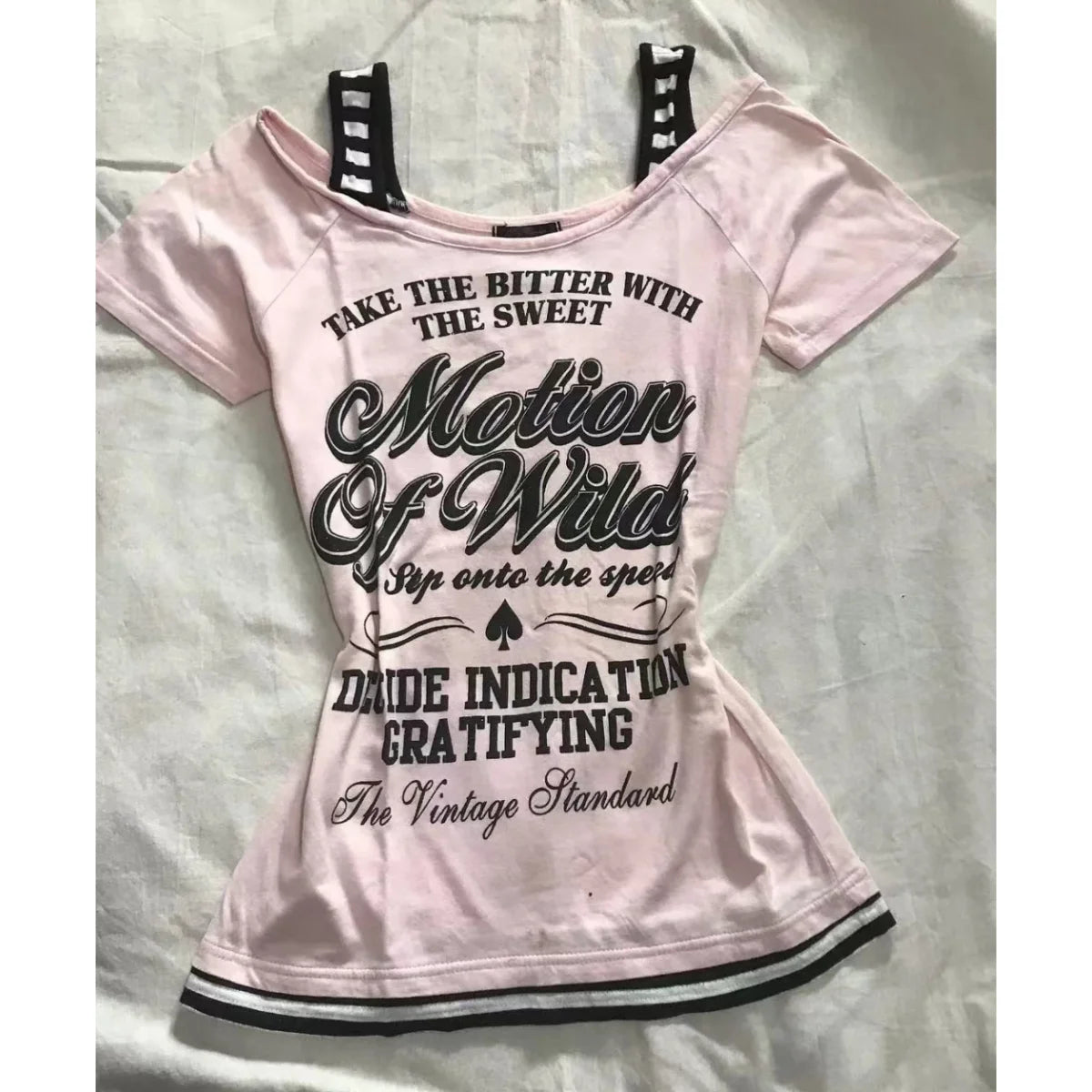 Summer T Shirts Women Short Sleeve Slash Neck Tunic Tees Letter Print Fashion Camisetas Y2k Tops Casual Sexy Japanese Tshirts