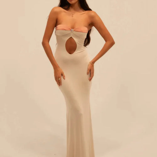 Load image into Gallery viewer, Sexy Sleeveless Hollow Out Patchwork Bodycon Dress Women's Backless Elegant Party Club Evening Dress Summer New 2024
