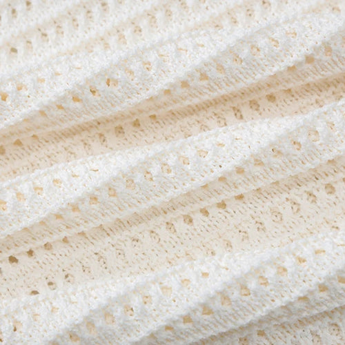 Load image into Gallery viewer, Hollow Out Backless Knit Maxi Dress For Women White Spaghetti Strap Sleeveless Bodycon Club Party Sexy Knitted Dress
