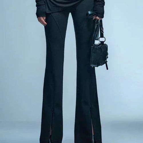 Load image into Gallery viewer, Solid Slimming Spliced Zippers Fashion Pants for Women High Waist Minimalist Full Length Pant Female Clothing New
