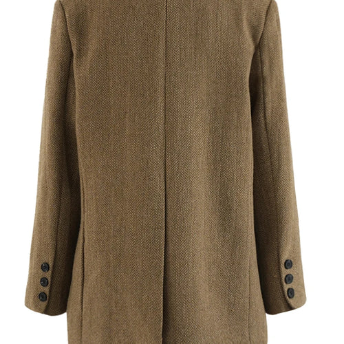 Load image into Gallery viewer, Big Size Khaki Blazer Wide Leg Pants Two Piece Suit New O-Neck Long Sleeve Women Fashion Tide Spring Autumn 2025 16O1911
