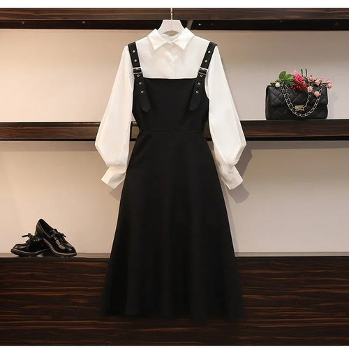 Load image into Gallery viewer, Korean Fashion Tank Wtrap Dress Women Kpop Casual Black Elegant Office Ladies Dresses Spring Chic Robe Clothes
