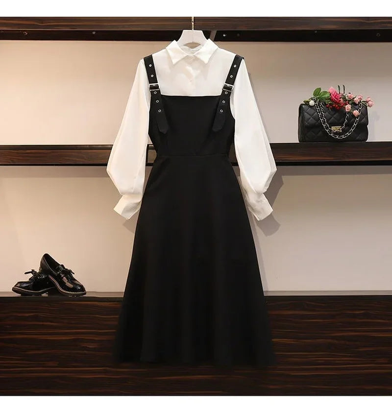 Korean Fashion Tank Wtrap Dress Women Kpop Casual Black Elegant Office Ladies Dresses Spring Chic Robe Clothes