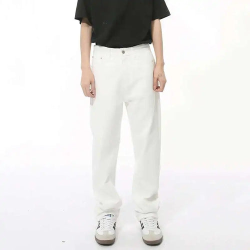 Load image into Gallery viewer, Spring New Male Jeans Men's Pencil Pants Slim Denim Straight Casual Bottom Solid Color Simple Trousers Fashion Tide 9C7611
