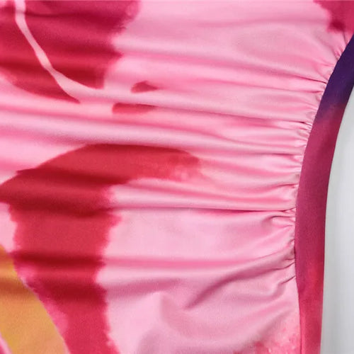 Load image into Gallery viewer, Backless Print Sexy Maxi Dress For Women Gown Fashion Elegant Square Collar Sleeveless Bodycon Ruched Long Dress
