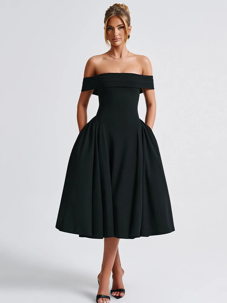 Elegant Strapless High Stretch Tight Long Dress For Women Pleated Party Club Evening Dress Sexy Backless Vestido Female