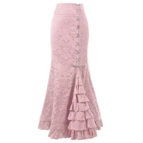 Load image into Gallery viewer, Hit Color Spliced Lace Up Skirts for Women High Waist Temperament Skirt Female Fashion Style New
