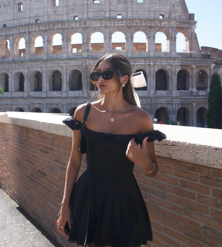 Women Black A Line Dress Lovely Elegant Square Neck Holiday Party Dress Casual Sleeveless Summer Dress 2023