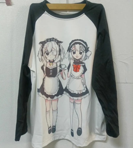 Japanese Shirts for Women Cute Y2k Tshirts Anime Print Long Sleeve Tees Fashion Camisetas 2024 Ropa Mujer Casual T Shirt 27y931