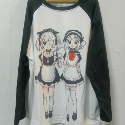 Load image into Gallery viewer, Japanese Shirts for Women Cute Y2k Tshirts Anime Print Long Sleeve Tees Fashion Camisetas 2024 Ropa Mujer Casual T Shirt 27y931
