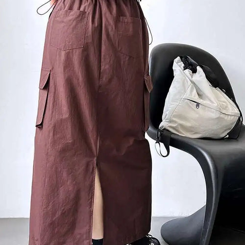 Load image into Gallery viewer, Jacket Drawstring Big Size Half-body Skirt Two Pieces Suit New Stand Collar Women Fashion Spring Autumn 2025 1DH0976
