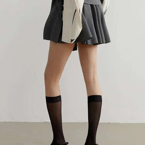 Load image into Gallery viewer, High Waist Gray Pleated Irregular Hem Casual Mini Half-body Skirt Women Fashion Tide New Spring Autumn 2025 1DF6142
