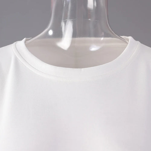 Load image into Gallery viewer, Women Black White Brief Big Size Casual Mini Dress New Round Neck Short Sleeve Fashion Tide Spring Summer 2025 1DH5840
