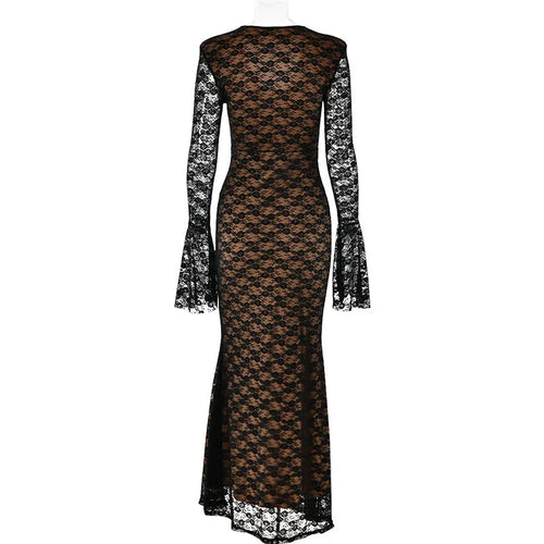 Load image into Gallery viewer, Elegant Lace Long Sleeve Sexy Maxi Dress For Women Fashion Deep V Neck Bodycon Party Club Sexy Long Dress Fashion
