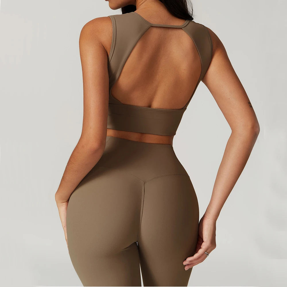 Strapless Yoga Vest for Women Underwear Sexy Beautiful Back Sports Bra for Women's Gym Shock-absorbing Quick Drying Fitness Top