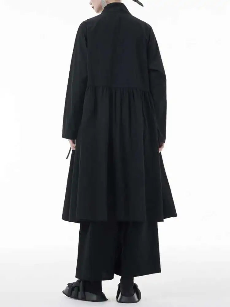 Women Army Green Big Size Long Trench New Stand Collar Long Sleeve Fit Windbreaker Fashion Tide Spring Autumn 2025 1DH3440