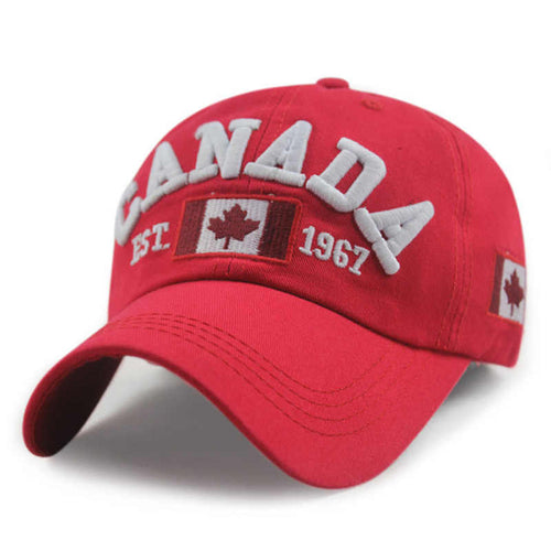 Load image into Gallery viewer, Fashion Cotton Canada Baseball Cap Flag of Canada Hat Snapback Adjuatable Mens Baseball Caps Gorras
