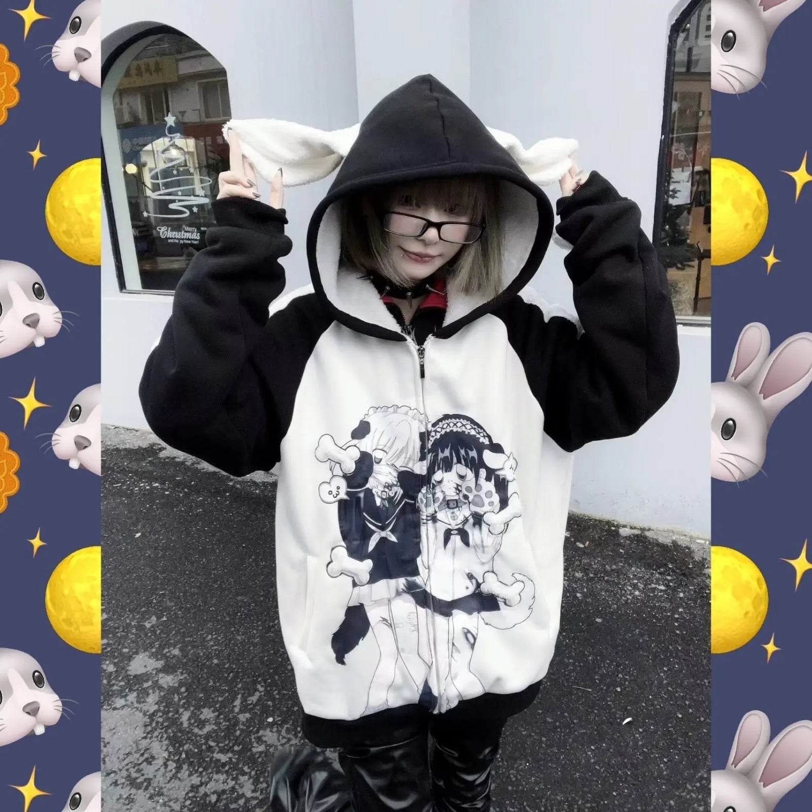 Japanese Hoodies Women's Clothing Hooded Anime Print Zipper Y2k Jackets 2024 Ropa Mujer Casual Fashion Thicked Sweatshirt Tops