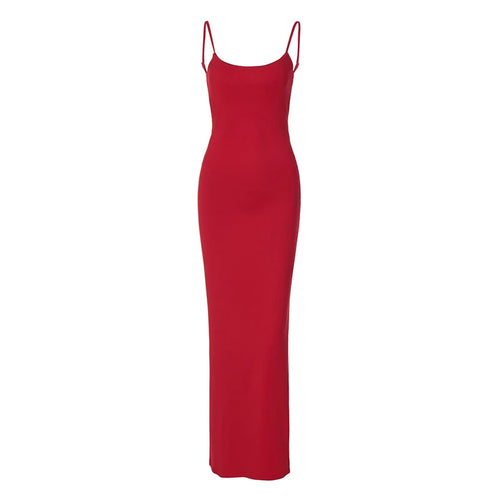 Load image into Gallery viewer, Spaghetti Strap Backless Sexy Maxi Dress For Women Fashion Lace-up Sleeveless Bodycon Club Party Back Slit Long Dress
