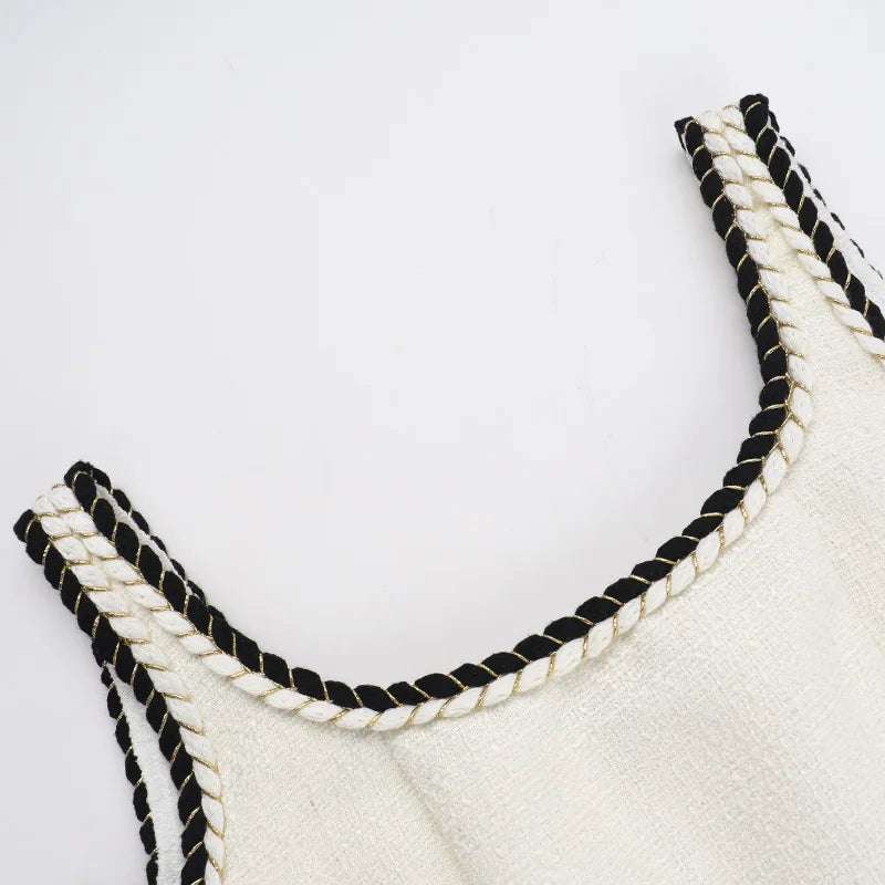 Sleeveless A-line Sexy Mini Dress For Women White Spaghetti Strap Sleeveless Backless Pleated Club Party Dress Clubwear