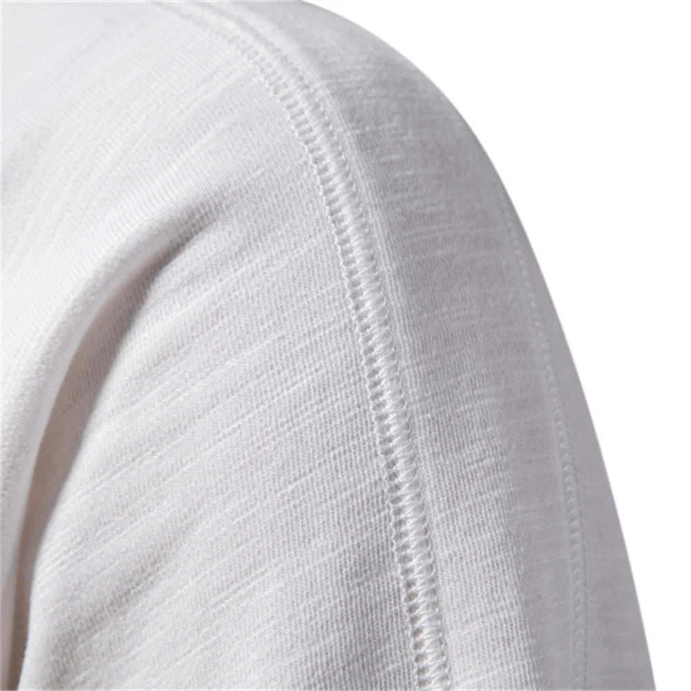 Spring Cotton Blend Sweatshirt for Men Casual Sport Design Round Neck Pullover Men