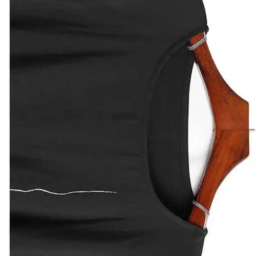 Load image into Gallery viewer, Women Black Pattern Printed Big Size Irregular T-shirt New Round Neck Short Sleeve Fashion Tide Spring Summer 2025 1DH6612
