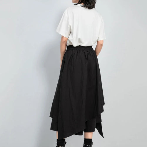 Load image into Gallery viewer, High Elastic Waist Black Irregular Bandage Wide Leg Pants New Trousers Women Fashion Tide Spring Autumn 2025 1DJ1029
