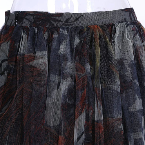 Load image into Gallery viewer, Hit Color Loose Casual Mesh Skirts For Women High Waist Temperament Elegant Skirt Female Fashion Style Fashion New
