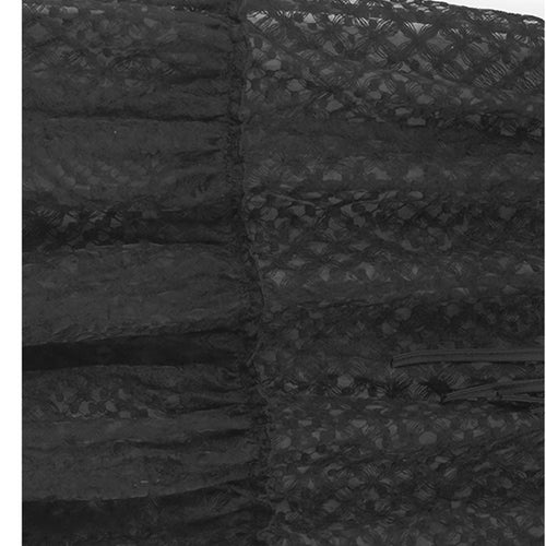 Load image into Gallery viewer, Women Black Mesh Bandage Perspective Elegant Vest Dress New Round Neck Sleeveless Fashion Spring Summer  2025  1DJ0918
