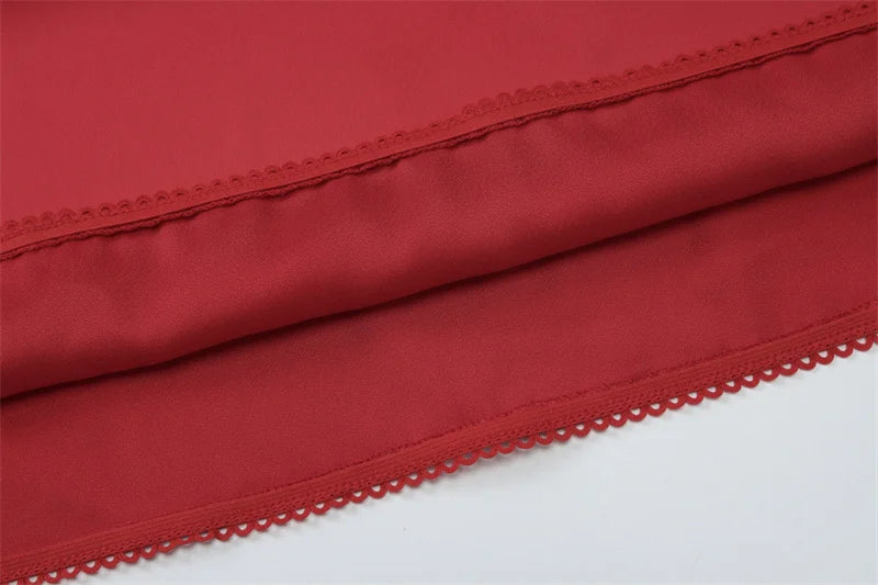 Red Backless Sexy Mini Dress Women Summer New Sleeveless Backless High Waist A-line Club Party Elegant Dress 2025