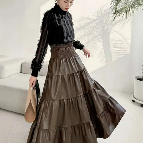 Load image into Gallery viewer, Women Black Tassels Perspective Elegant T-shirt New Turtleneck Long Sleeve Fashion Tide Spring Autumn 2025 1DH4415
