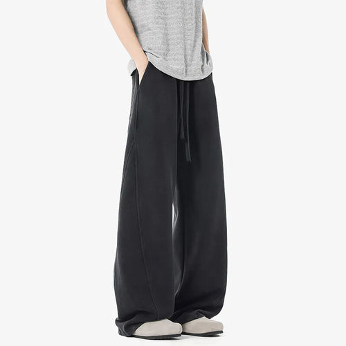 Load image into Gallery viewer, Men's Causal Pants New Korean Solid Color Design Loose Elastic Waist Tide Washed Stylish Male Trousers Spring 9W1526
