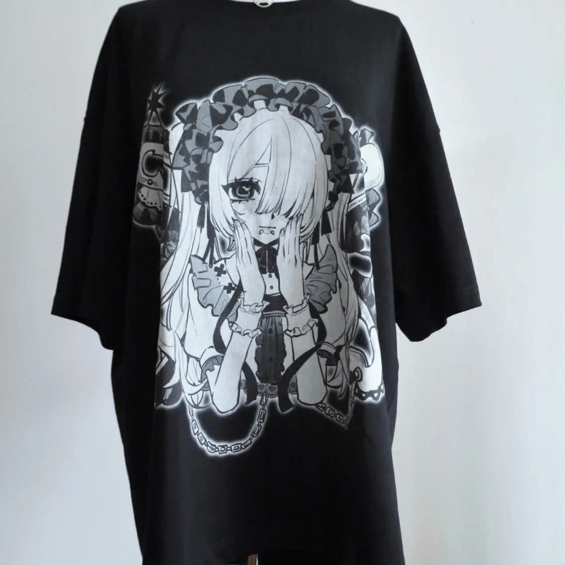 Japanese Woman T Shirt Y2k Tops 2024 Ropa Mujer Harajuku Oversized Tshirts Cotton Tees Casual Chic Anime Print Summer T-shirts