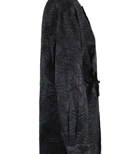 Women Black Pleated Bandage Big Size Blouse New Round Neck Long Sleeve Shirt Fashion Tide Spring Autumn 2025 CPG1142