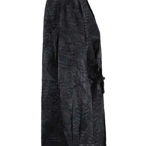 Load image into Gallery viewer, Women Black Pleated Bandage Big Size Blouse New Round Neck Long Sleeve Shirt Fashion Tide Spring Autumn 2025 CPG1142
