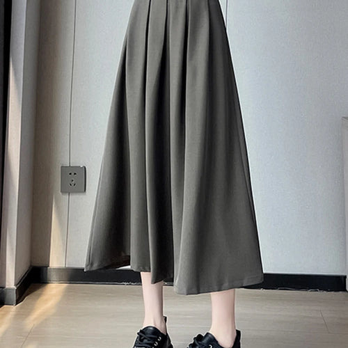 Load image into Gallery viewer, Classic Black High Waist Slim Women Midi Skirts Autumn Pure Color Basic Simple Casual Fashion 3-colors Female Suit Skirts
